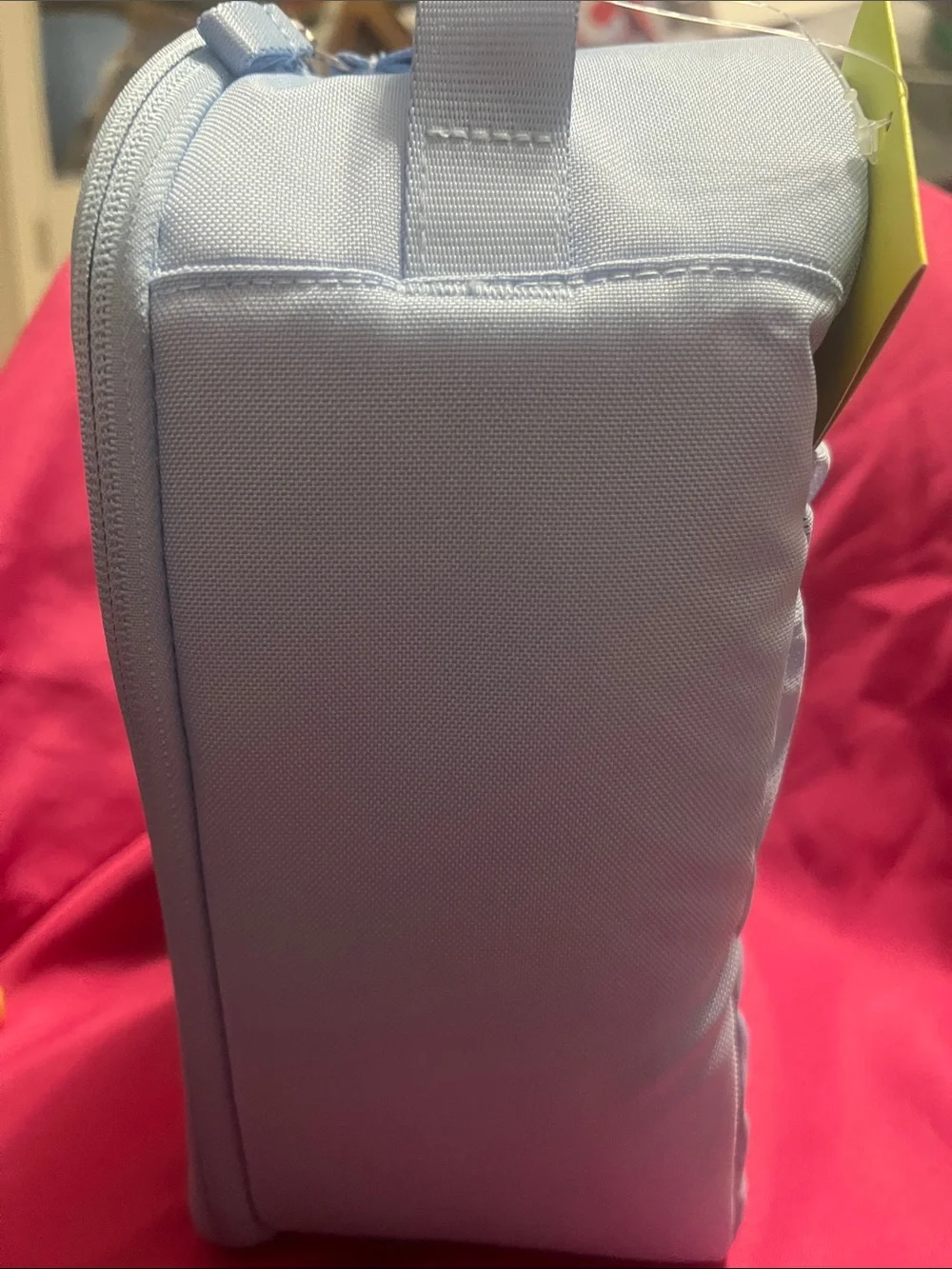 all in motion Light Blue insulated lunch box  with Front Drawcord